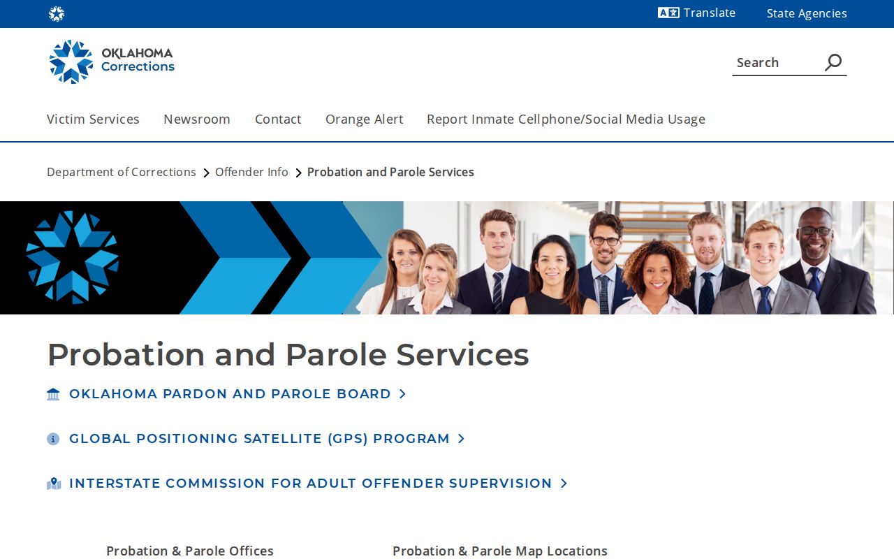 ODOC directory for Noble County parole and probation offices